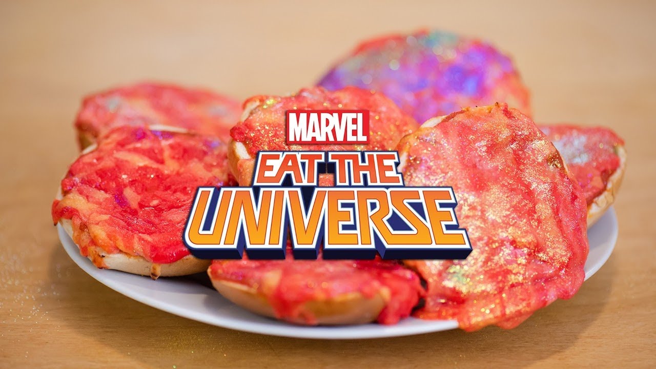 Dazzler's Glittering Pizza Bagels | Eat the Universe