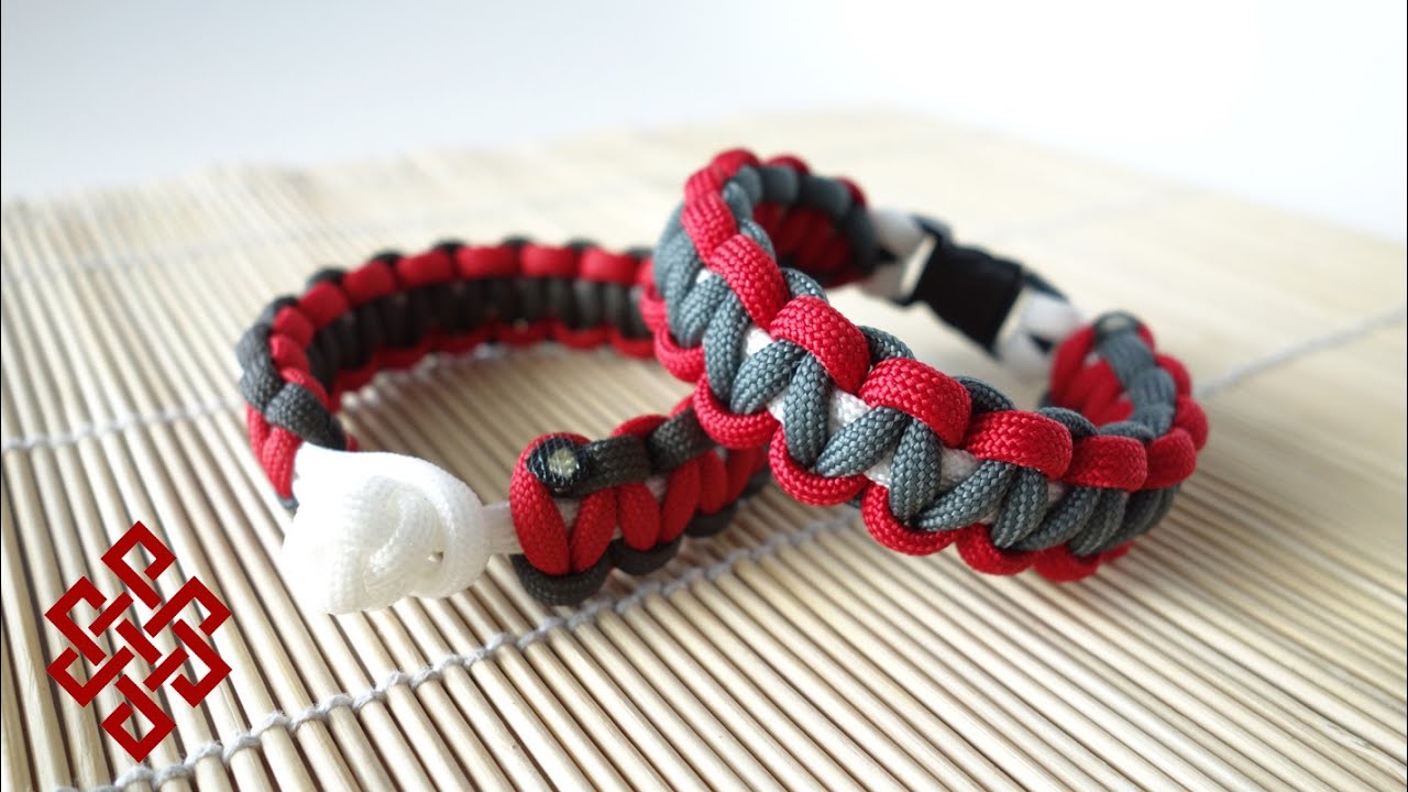 How to Make a Cobra Knot / Solomon Knot Paracord Bracelet Tutorial