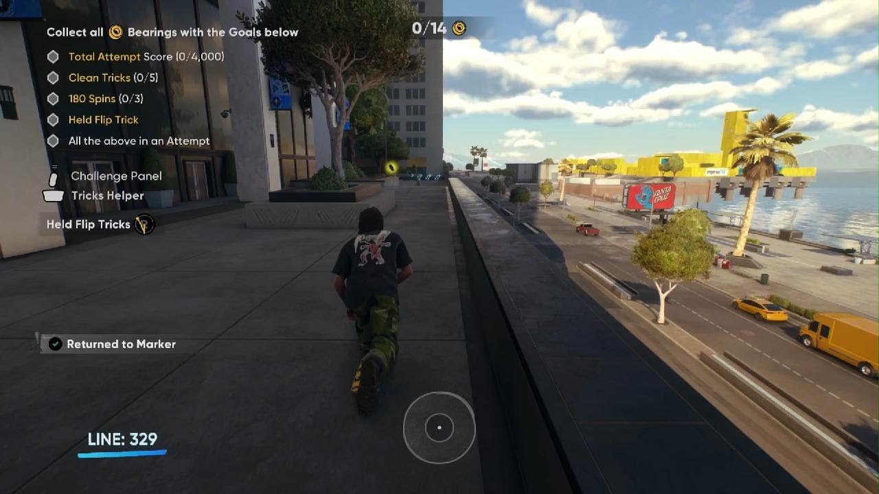 skate. &mdash; Road to Nowhere All Goals Guide (Clean Tricks, 180 Spins, Held Flip Trick Shut It Down S1)