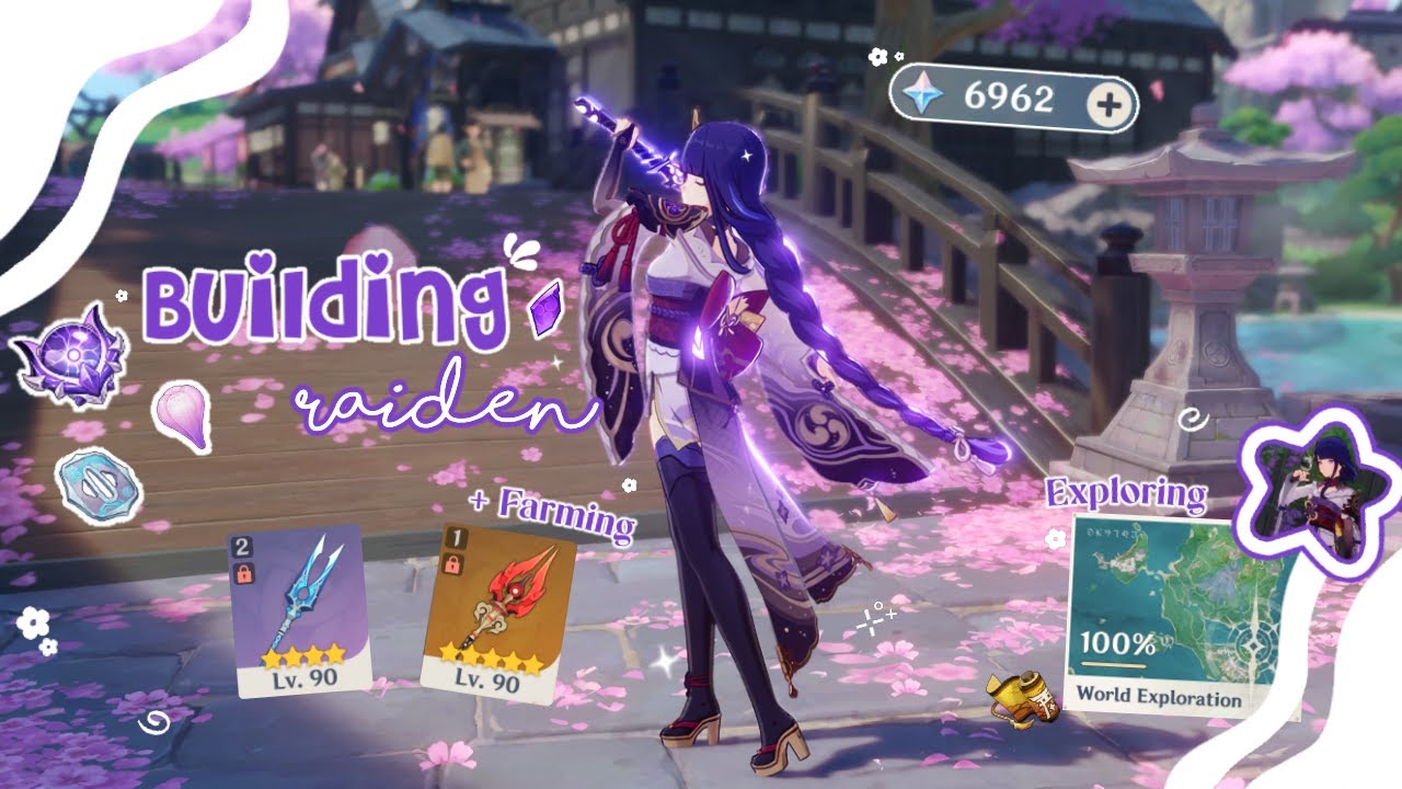 Aesthetic Genshin Impact Gameplay cozy | Raiden Shogun ₊˚౨ৎ˚‧₊