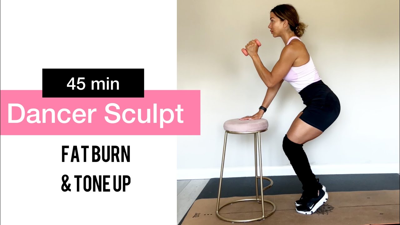 45 min - FULL BODY dancer sculpt workout - Fat burn and TONE UP. Kimmyfitness home workout