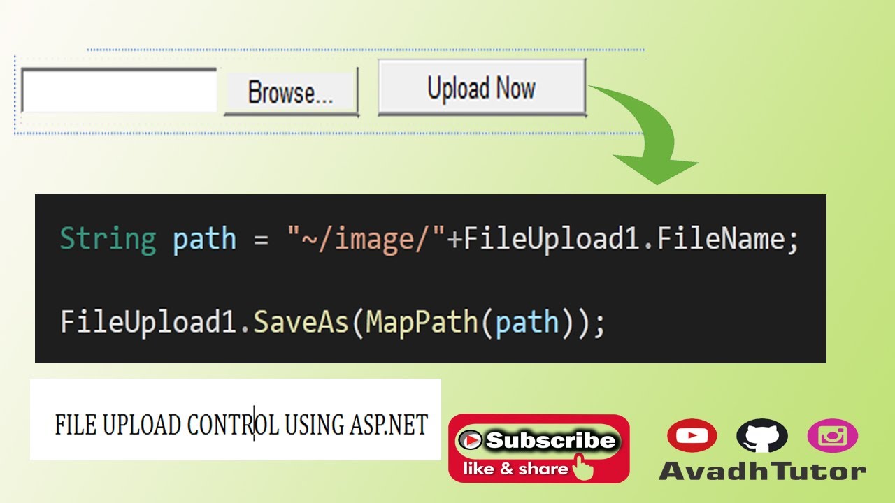 how to upload file in asp.net | file upload control in asp.net | asp.net for beginners