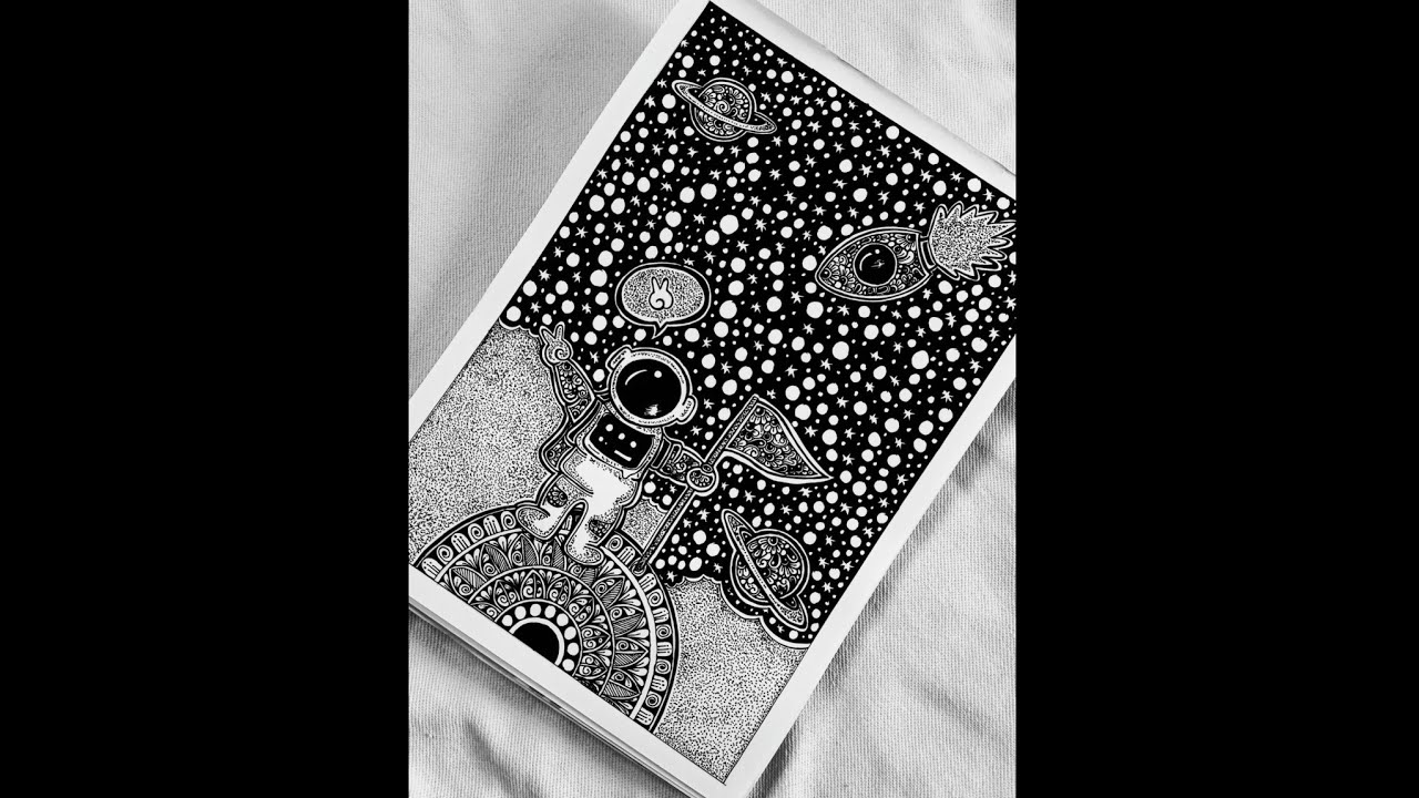 How to draw mandala art for beginners|Easy mandala art for beginners|space mandala art