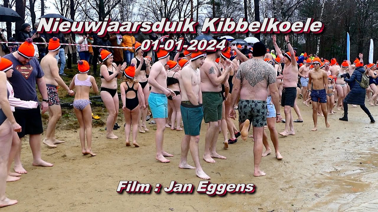Nieuwjaarsduik Kibbelkoele bij Nrd Sleen 01 01 2024