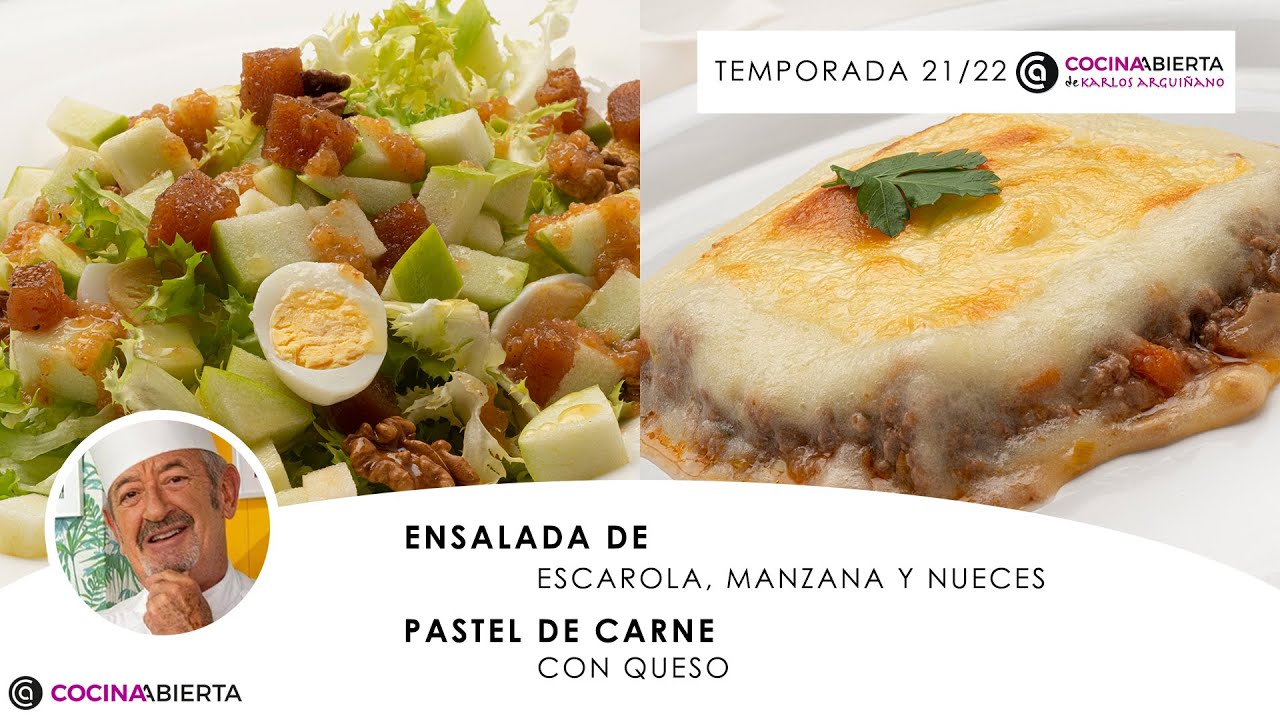 PASTEL de CARNE con queso 🧀🥔🥩 y ENSALADA de escarola 😍 Cocina Abierta de Karlos Arguiñano