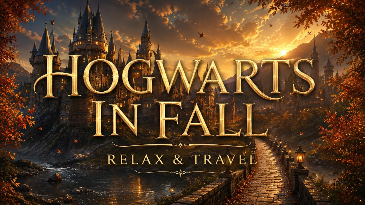 Autumn at Hogwarts 🍂 | Magical Ambience & Relaxing Music #harrypotter #relaxing #autumn #study