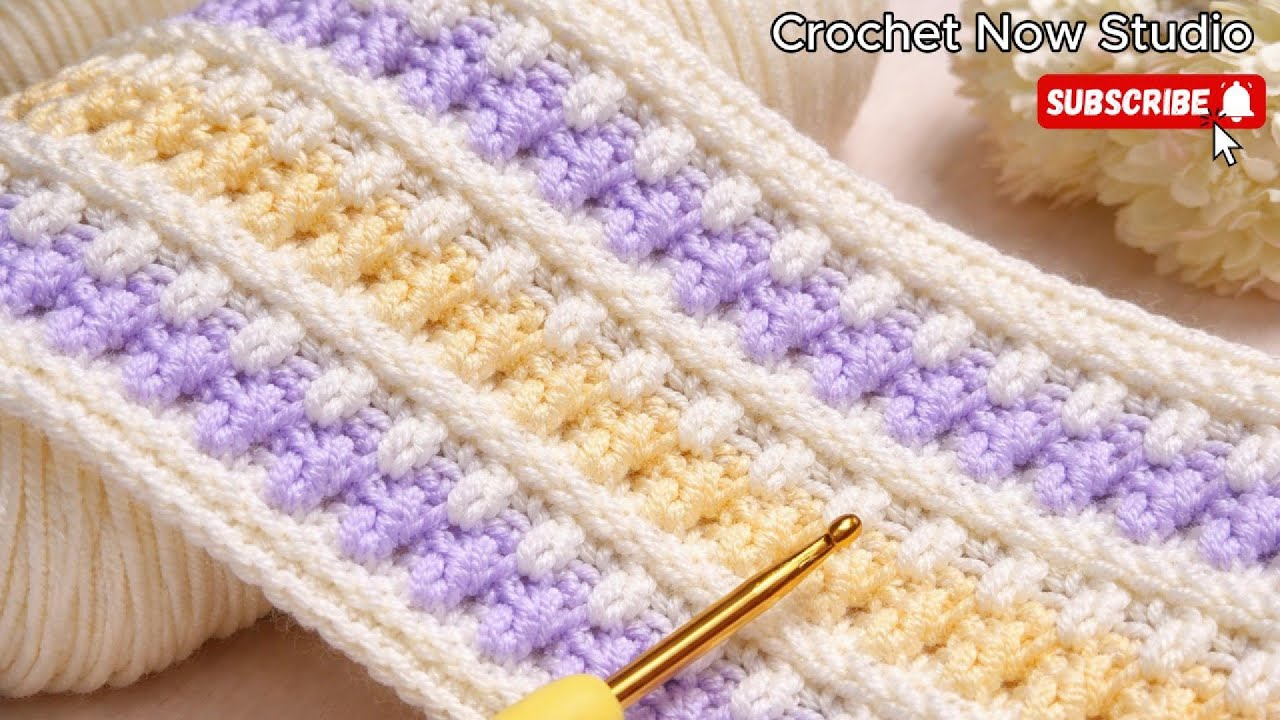 🌟 SUPER EASY & UNIQUE CROCHET STITCH! ⚡️🧶 Perfect for Baby Blankets & Bags 👍