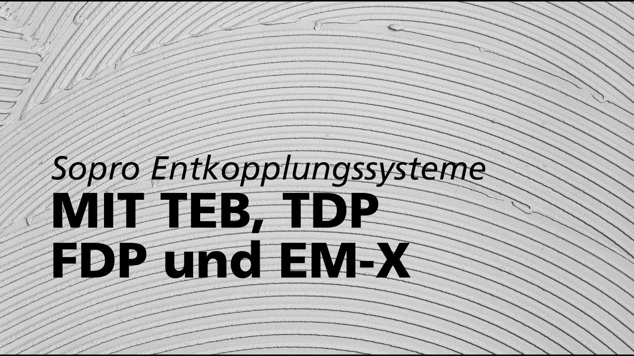 Effiziente Entkopplung und Trittschalld&auml;mmung mit Sopro