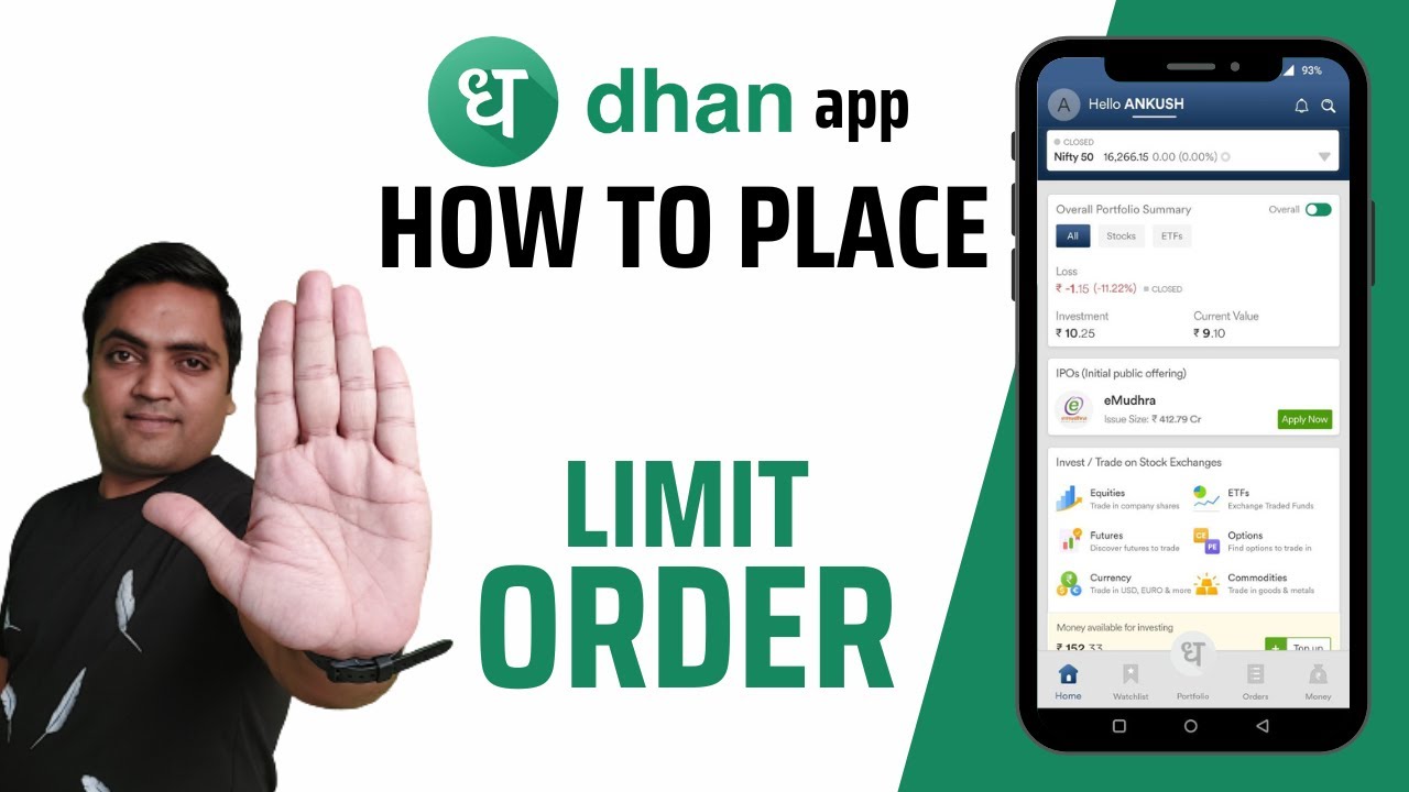 How to place a limit order on the Dhan app | Dhan series | Tech with Ankush