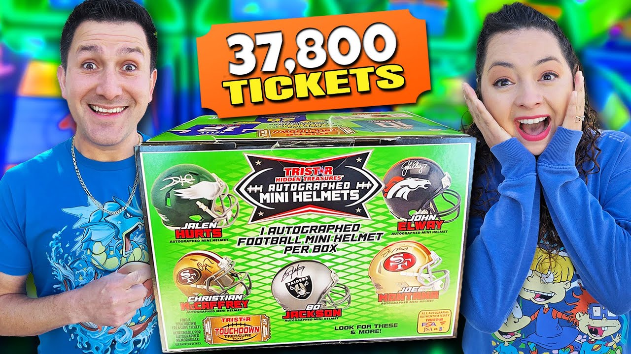Super Bowl Arcade Challenge for a RARE Signed Helmet at Dave & Buster's for 37,800 Tickets!