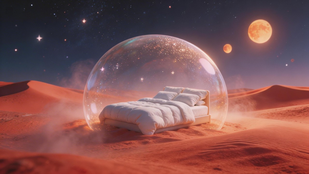 Sleep on Mars 🔴 | 3 Hours Deep Sleep Music & Martian Night Zen