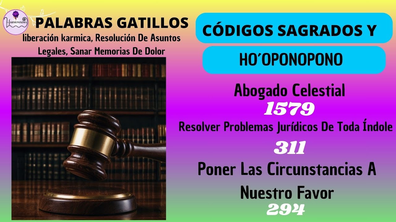 C&oacute;digo Sagrado de Agesta 1579 Abogado Celestial/ &Aacute;ngel Barachel 311 para Resolver problema Jur&iacute;dico
