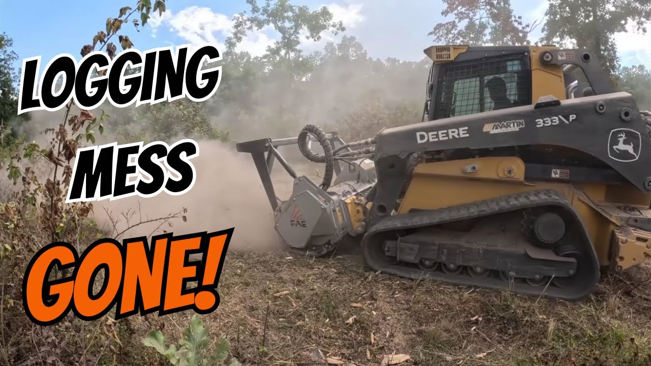 John Deere 333P Forestry Mulching: Cleaning Up a Logging Mess