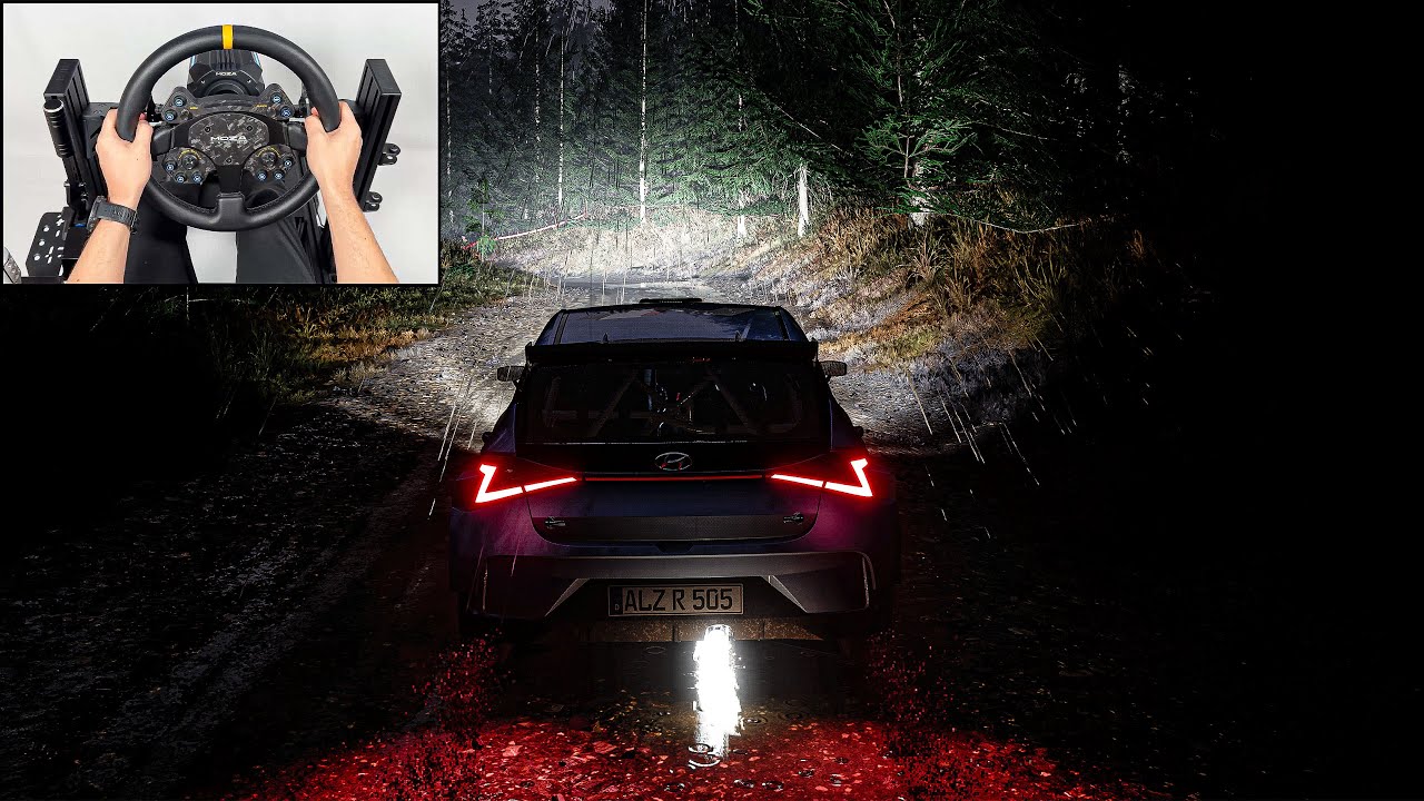 Assetto Corsa Rally НОЧЬ + ДОЖДЬ | Геймплей на руле