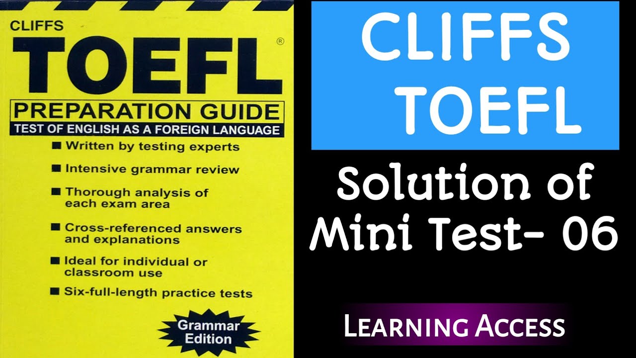 Cliffs Toefl || Solution of MIni Test- 6 (Vocabulary & Preposition Problems) with Bangla Explanation