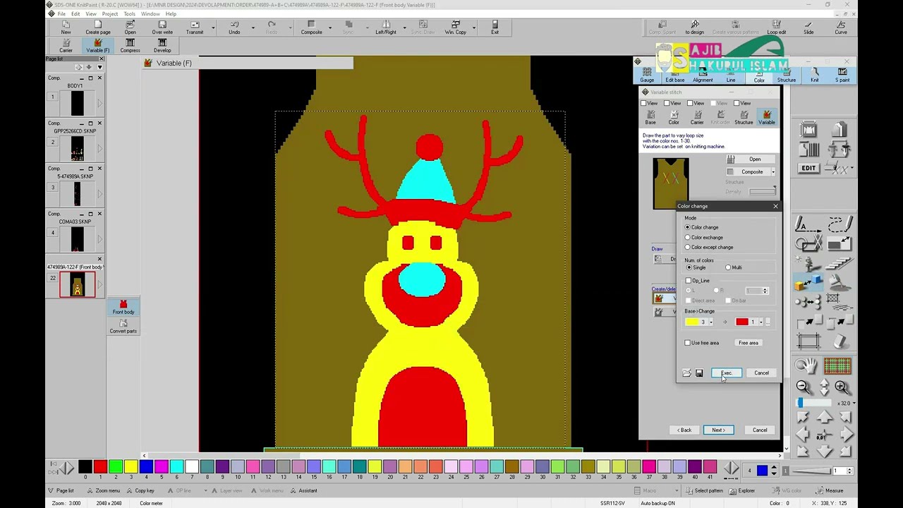 How To Make Intersia Jacquard || Shima Seiki || Package tutorial by Apex