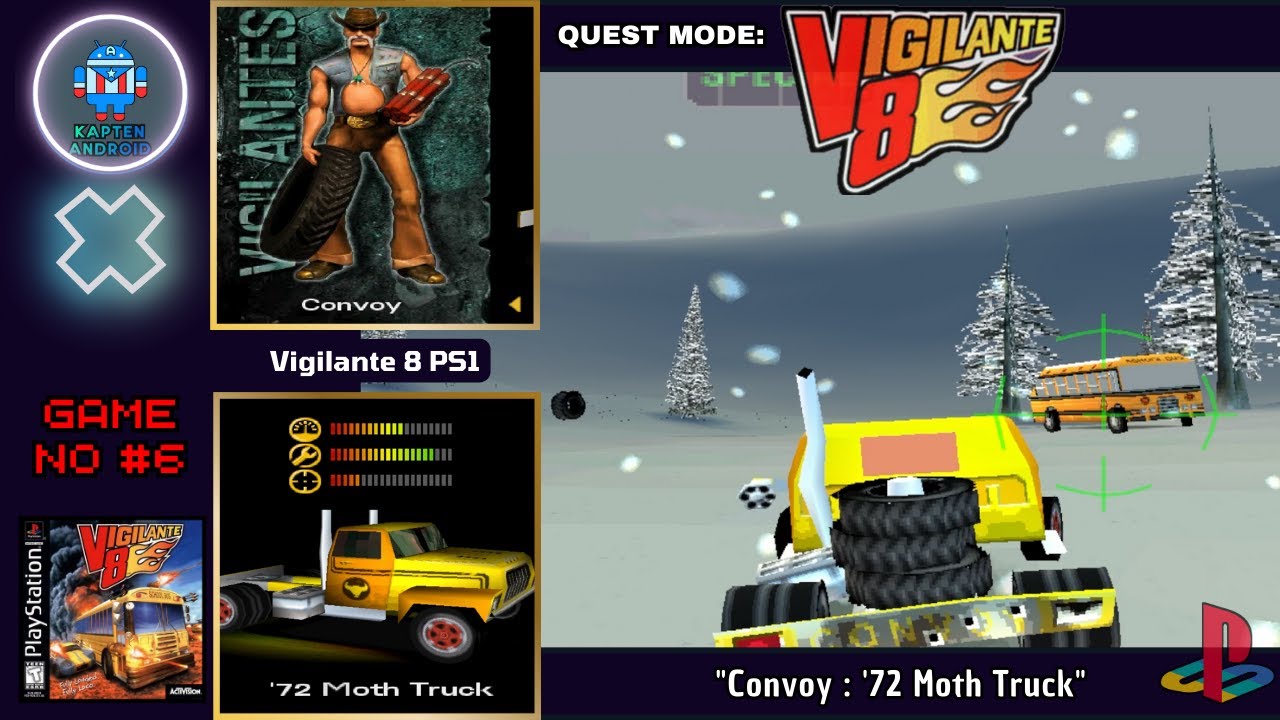 Vigilante 8 PS1- Quest Mode: Convoy : '72 Moth Truck