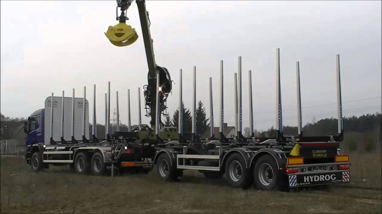 Лесной кран Loglift 118S: демонстрация работы