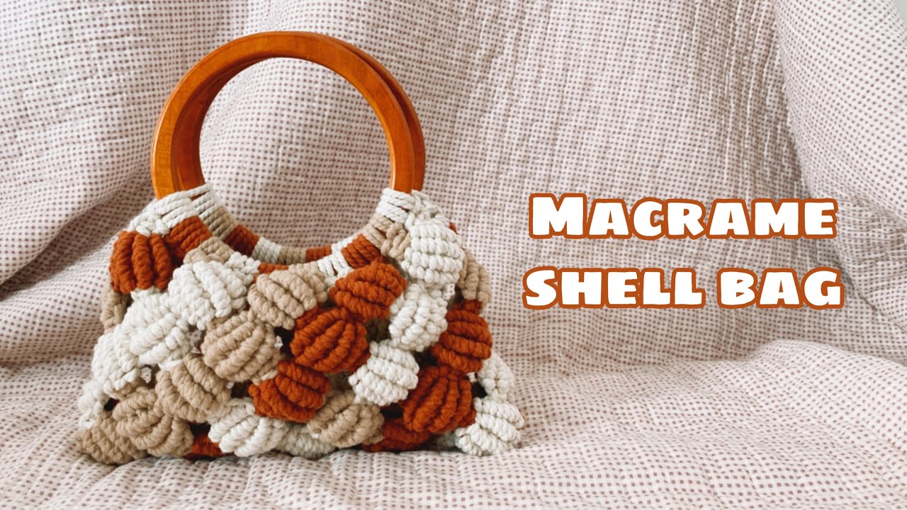 DIY: macrame shell bag 🐚🦪 macrame hand bag (part 1)