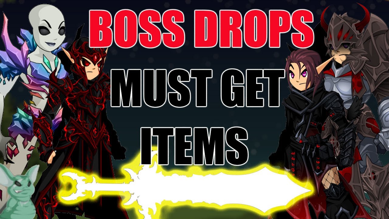 AQW Must Get Boss Drops And Their Items #3 | Blinding Caladbolg -ShadowFlame Spellsword + Lots More!