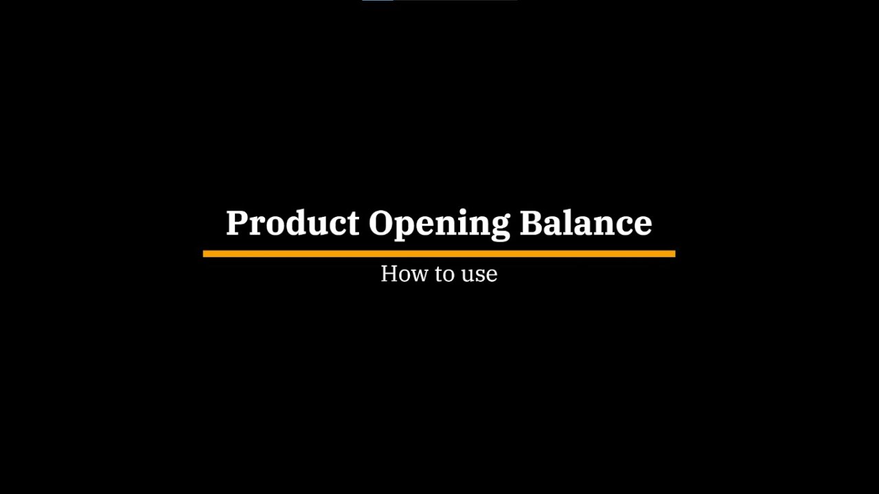 Product Opening Balance || Ordi Tutorial by Nordic Solutions
