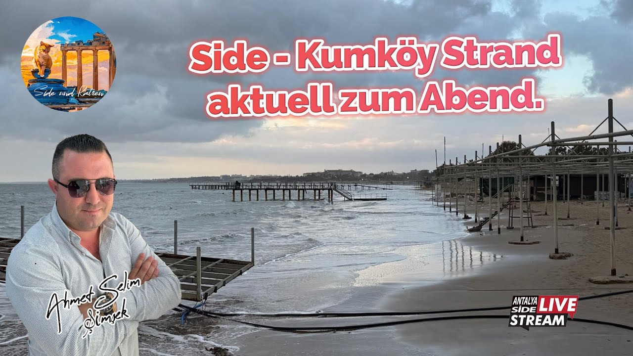 Side - Kumköy Strand aktuell zum Abend.