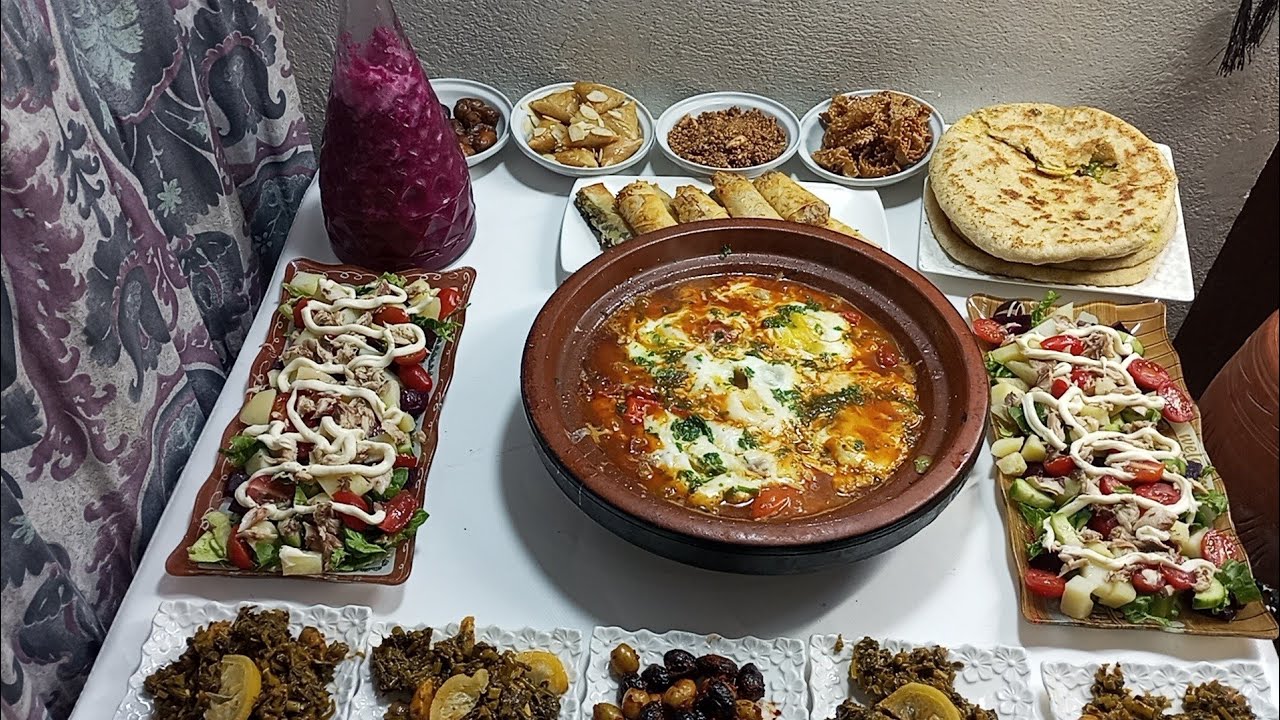شاركت معاكم اليوم الثالث في رمضان 🌙 طاجين ديال المخ مع خبز ديال البصلة والسبانخ 