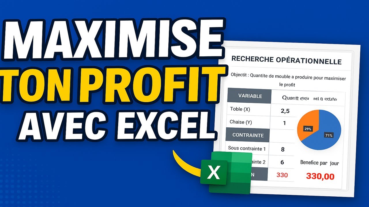 Comment utiliser Excel pour maximiser ton profit