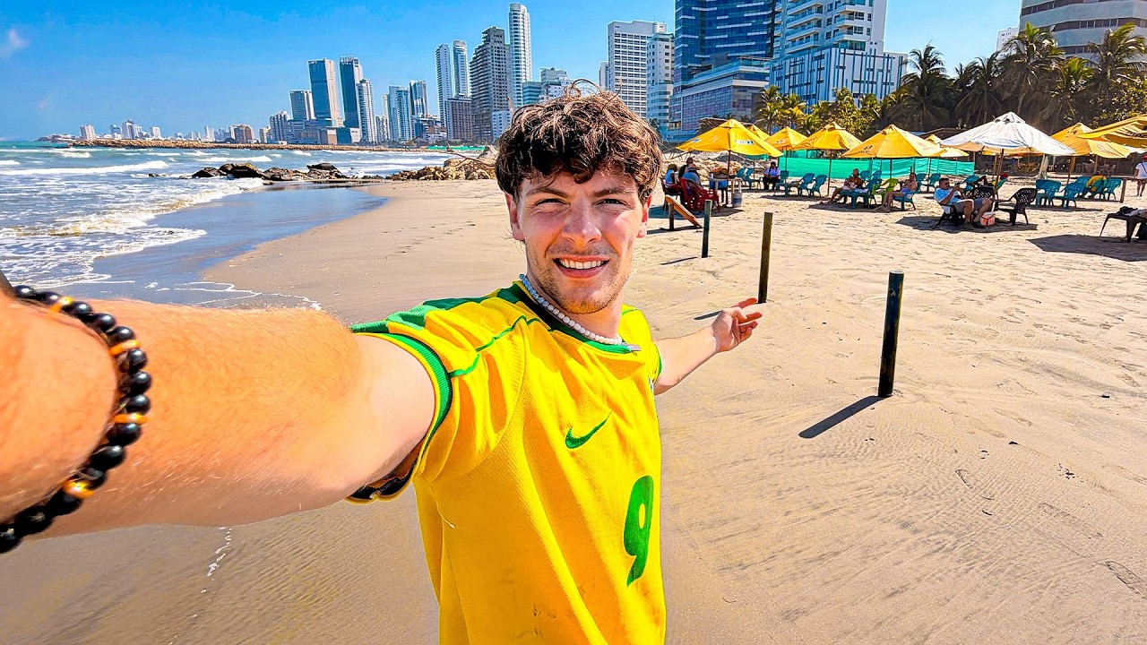 I Walked Colombia's Craziest Beach! Bocagrande, Cartagena