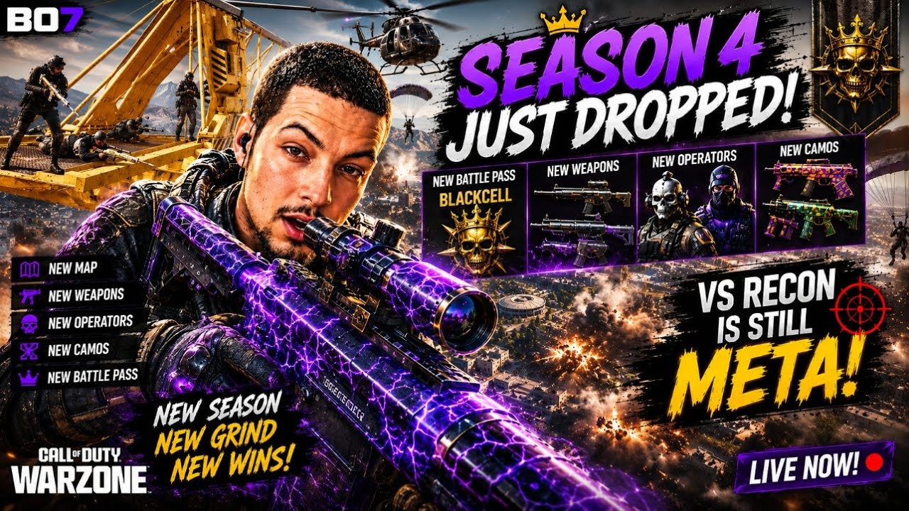 SEASON 4 Changed EVERYTHING... But VS RECON🔫 is STILL META 😳🔥 BO7 WARZONE LIVE🎮🔥🎮💯🎮