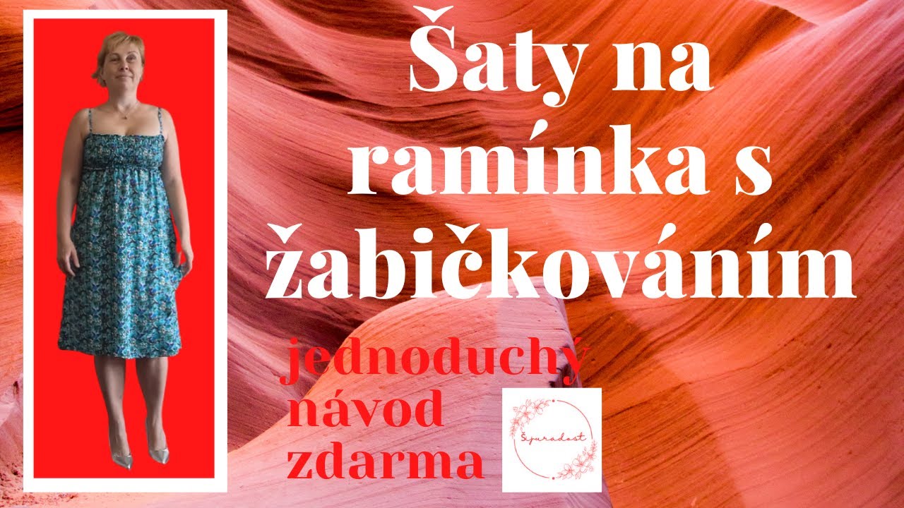 Šaty na ramínka-žabičkování na horním díle