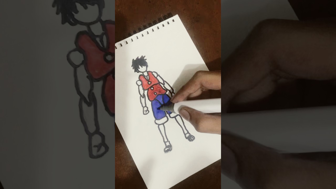 Making Luffy action figure from paper pt.1#luffy #anime#actionfigures#shfiguarts#onepiece#viralvideo