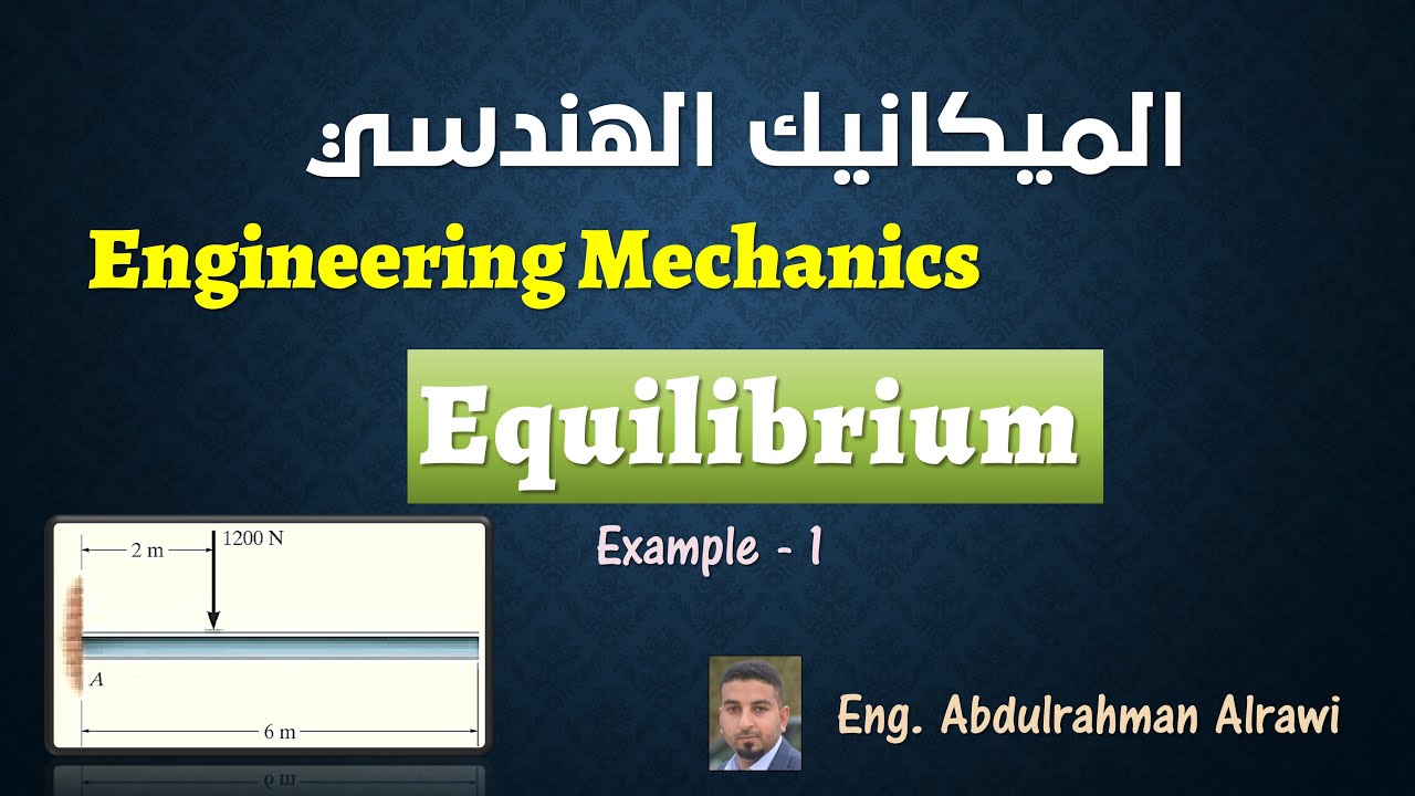 اتزان الجسم - حل المثال الاول (Ex-1)