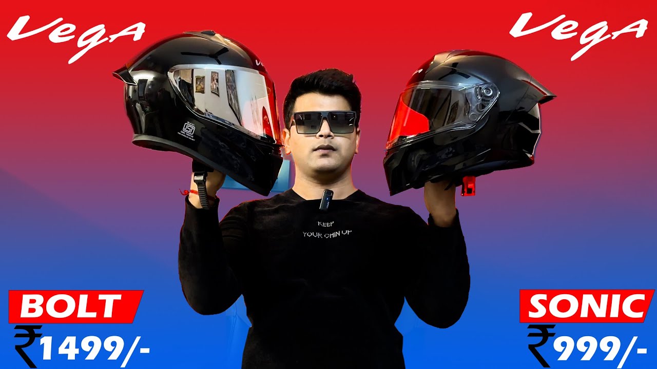 New Vega Sonic VS Vega Bolt😍 Best Helmet Under 2000? Budget Helmet for City Ride, Travel & Motovlog?