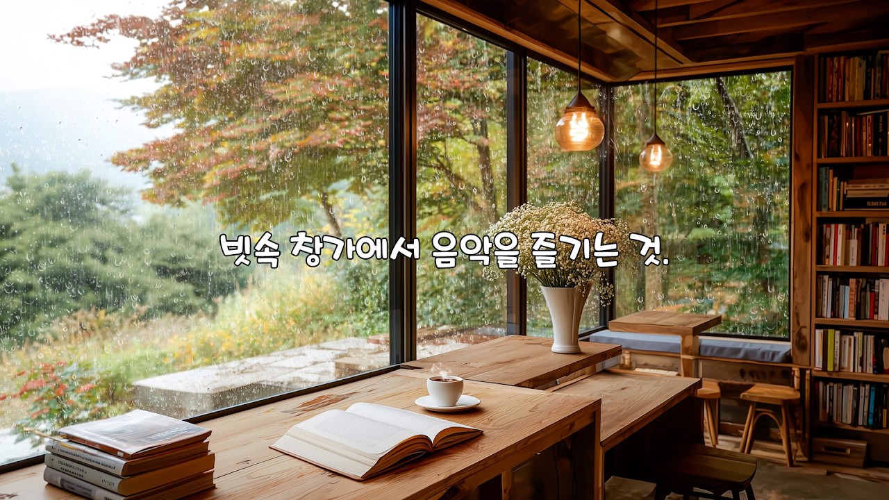 [Playlist] 산속 시골 도서관의 빗소리 🎧 3시간 공부와 집중을 위한 잔잔한 피아노 음악 | Warm Morning Piano in a Rainy Library