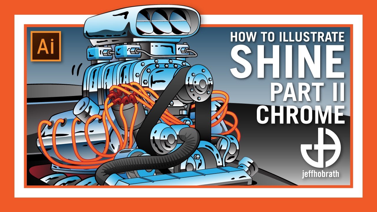 Illustrating Shine Part 2 - Chrome - in Adobe Illustrator | Jeff Hobrath Art Studio