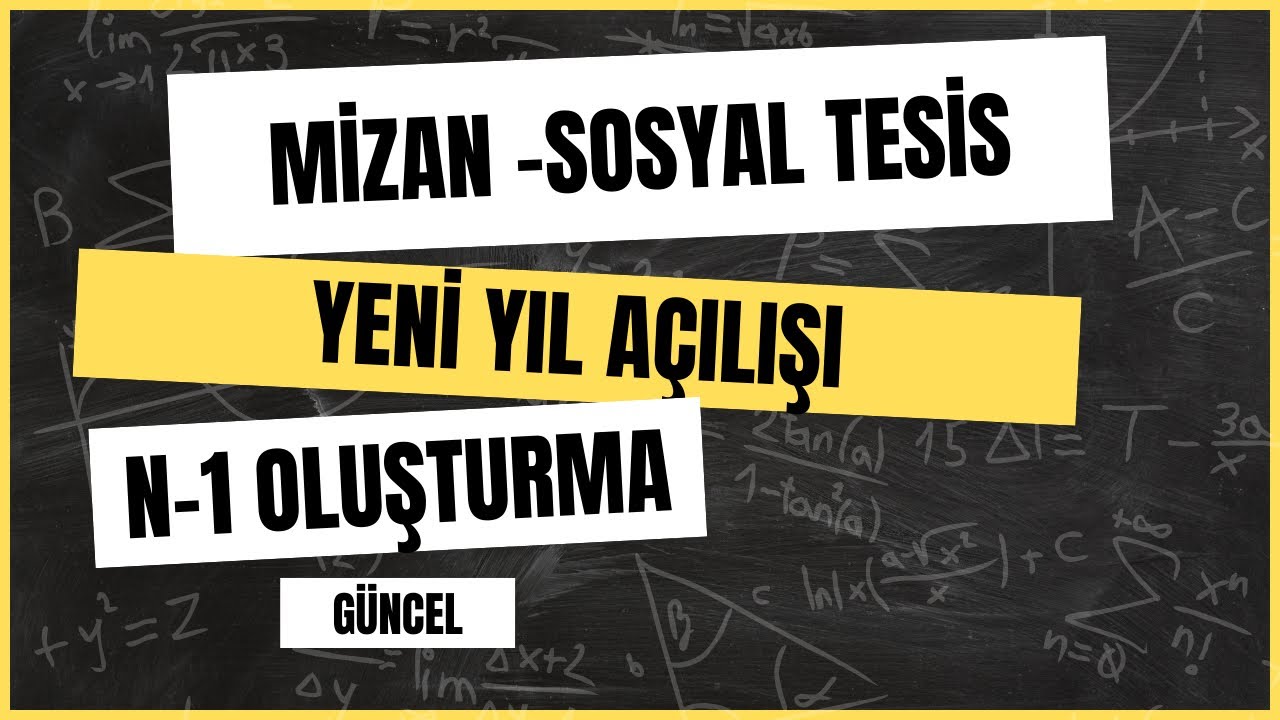 SOSYAL TESİS MİZANDA N MANTIĞI NEDİR AÇIKLAMADA