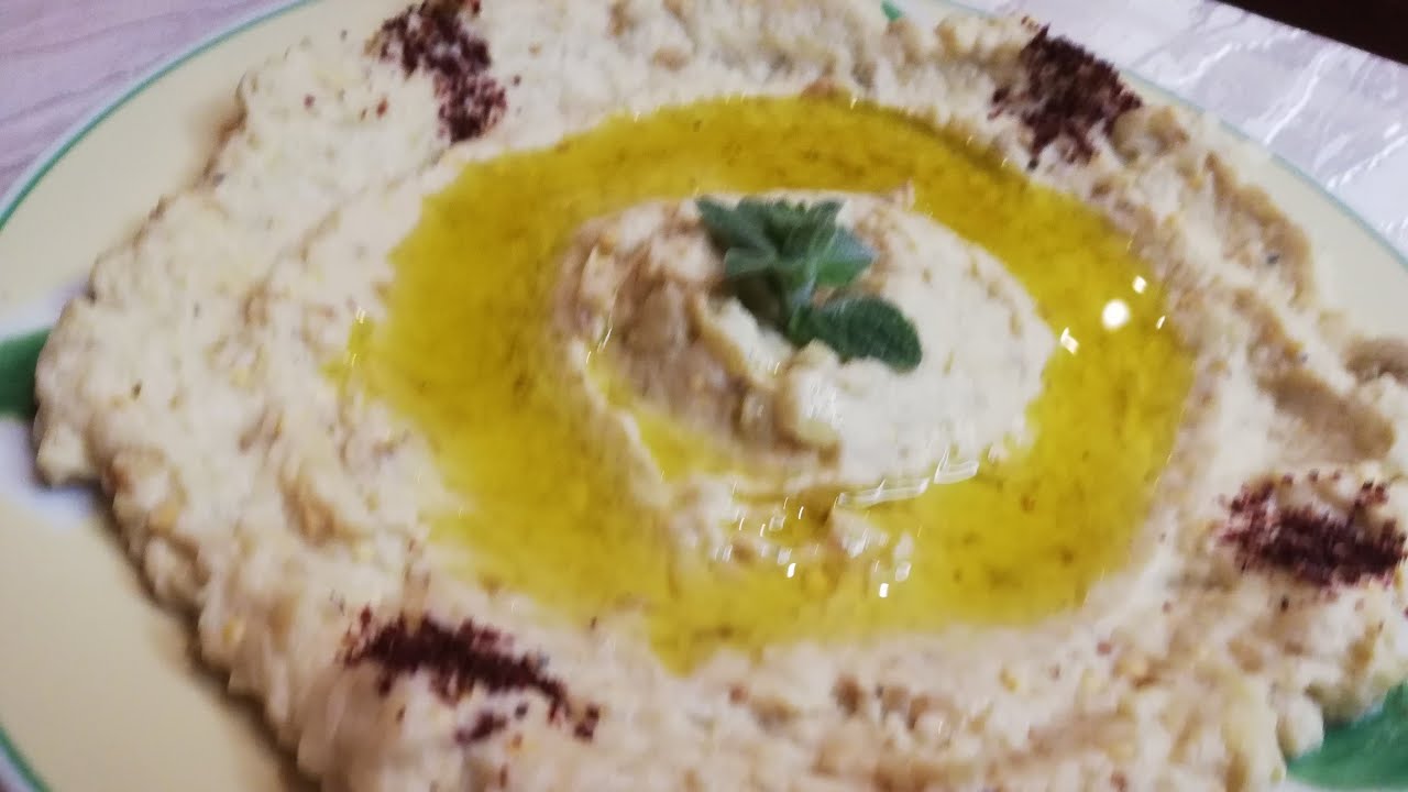 متبل باذنجان لبناني بنكهة الشواء المدخن مع طريقة تقشيره بسرعة👌😉