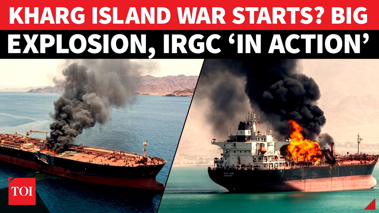 BREAKING: US Begins Invasion Of Iran's Kharg Island? Shock Bombing, Vessel Burns; IRGC &lsquo;In Action&rsquo;