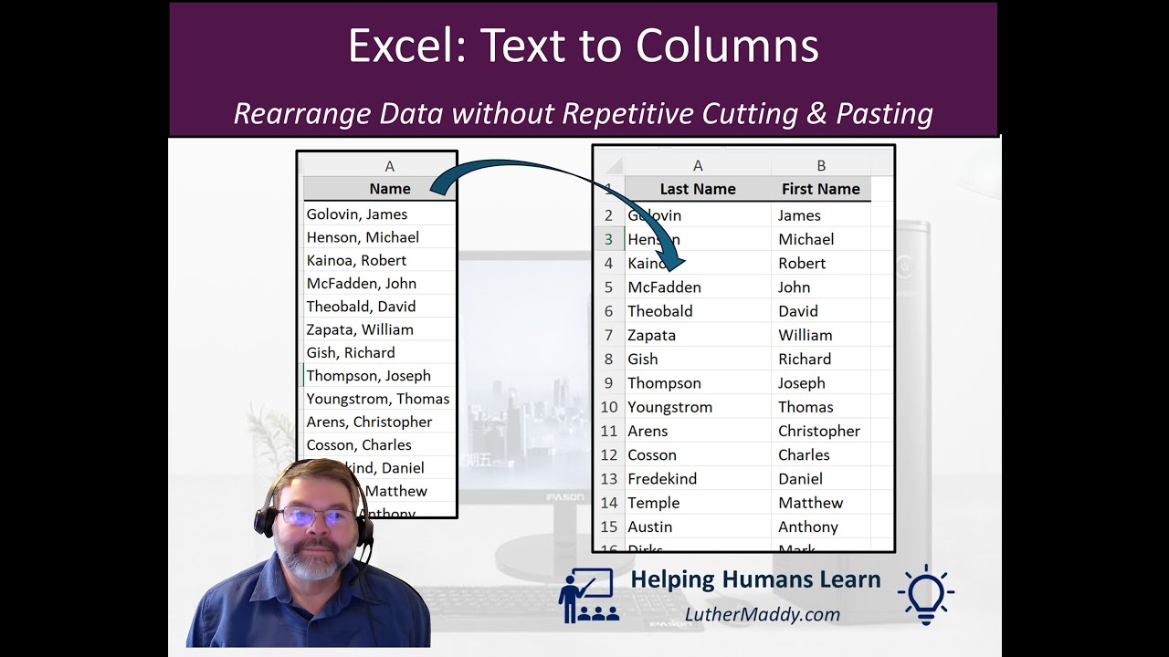 Microsoft Excel: используйте функцию «Текст по столбцам», чтобы легко реорганизовать данные