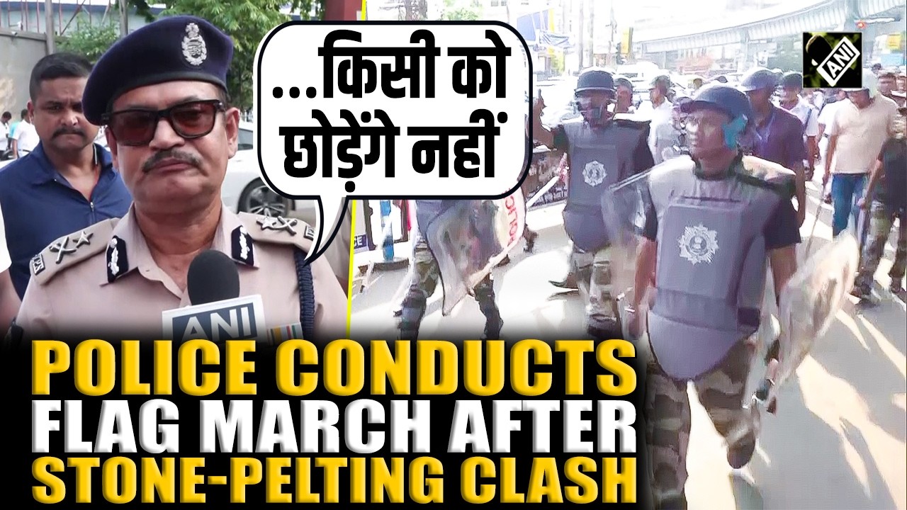 &ldquo;किसी को छोड़ेंगे नहीं&rdquo;: Kolkata Police conducts flag march after stone pelting at Park Street