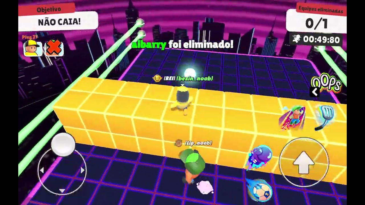 Jogando stumble Guys 