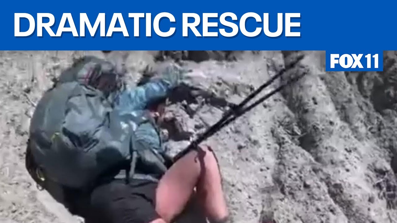 Stranded hiker 'death gripping' cliff in Southern California rescued  | FOX 11 LA