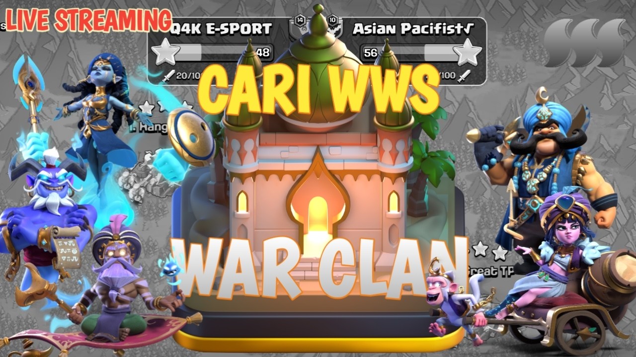 LIVE!!! WAR sampai SAHUR [WAR CLAN] #clashofclans  #shorts #supercell #coccreator