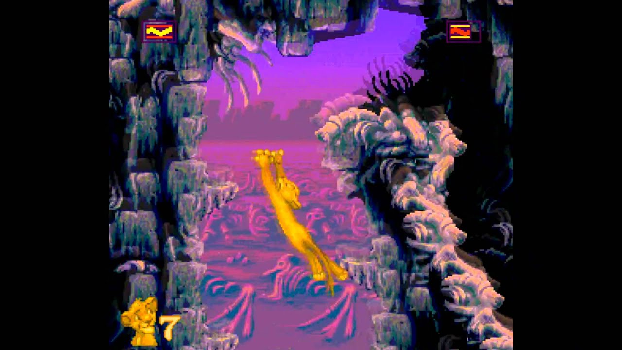 Lion King - Game (SNES) - Level 3: The Elephant Graveyard