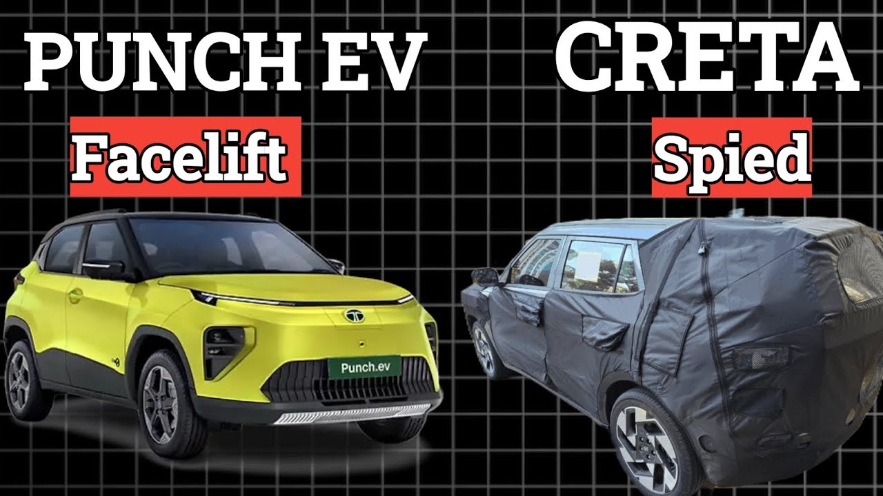 Tata punch ev facelift 2026 I new Hyundai creta  2026 spy shot sandeepcarupdates #punchev #creta 