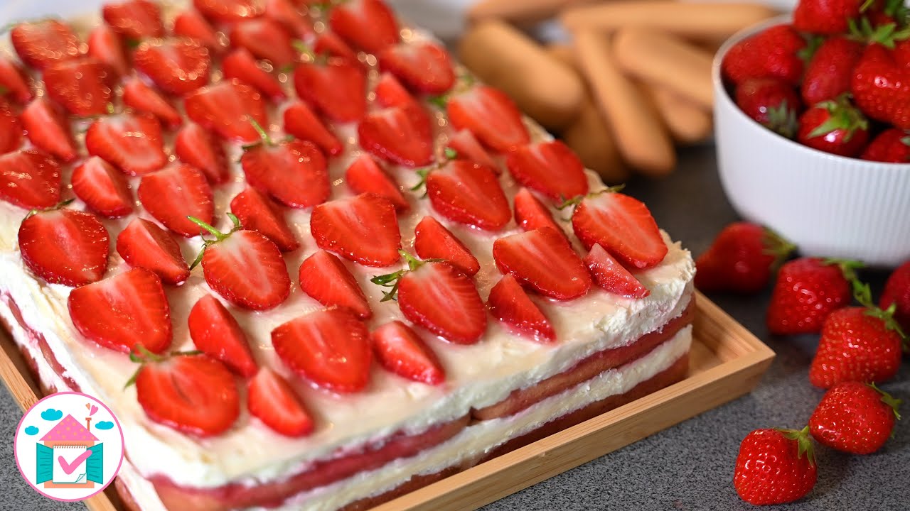 Клубничный Торт ТИРАМИСУ 😋🍓 Вкусный Рецепт Тирамису Без Яиц