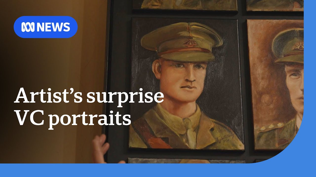 Canadian artist paints surprise portraits of VC recipients | ABC News