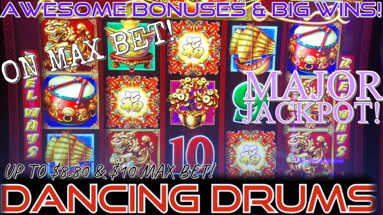 DANCING DRUMS SLOT MACHINE AND MORE! AWESOME BONUSES! LINES HITS! BIG WINS AND JACKPOTS! 🤩👍😁
