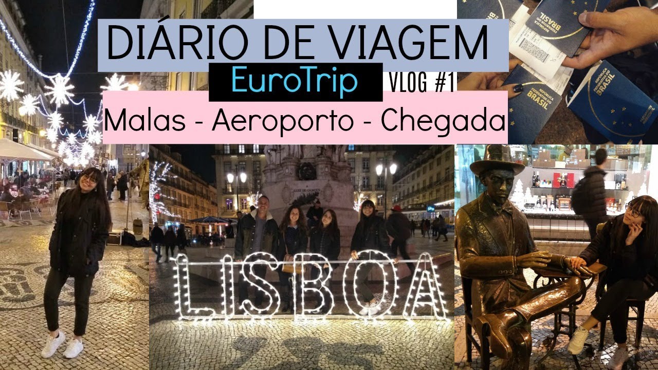 EuroTrip - Malas, aeroporto e chegada | Lisboa - Portugal (Vlog 1)